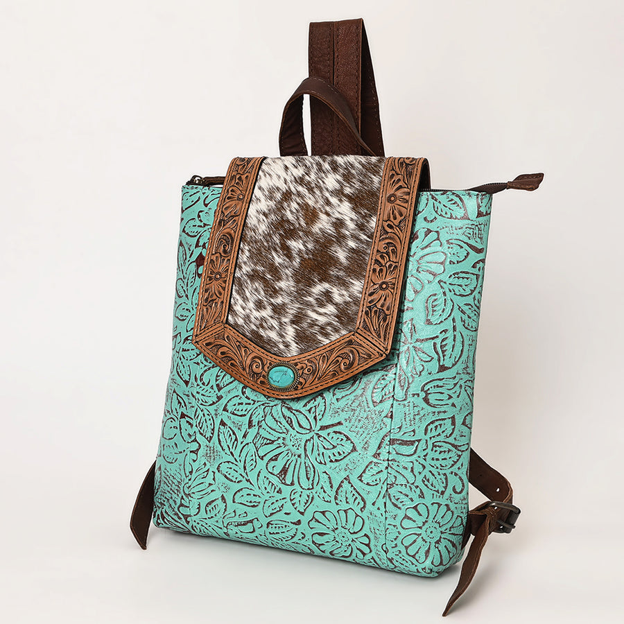 Ohlay Bags OHG176 Backpack Hand Tooled Embossed Hair-On Genuine by Hilason – Cowboy and equestrian accessories