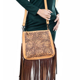 American Darling Hand Tooled Genuine Leather women bag western handbag purse