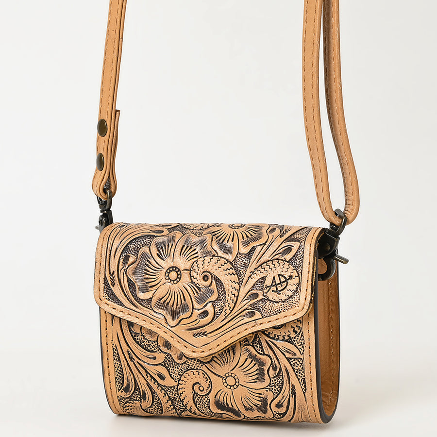 American Darling Hand Tooled Genuine Leather Western Wallet Bag for Everyday Carry - Uhorse