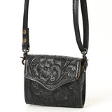 American Darling ADBG1444B Wallet Hand Tooled Genuine Leather Women Bag Western Handbag Purse