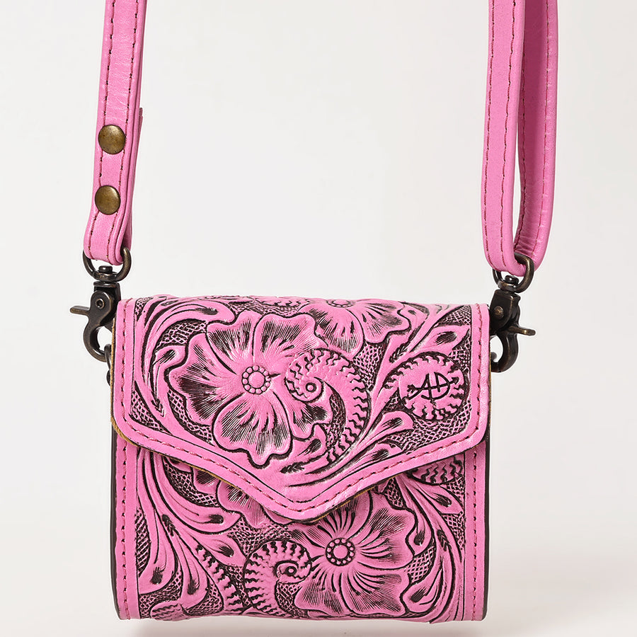 American Darling Hand Tooled Genuine Leather Western Wallet Bag – Compact Crossbody with Premium Craftsmanship for Everyday Use