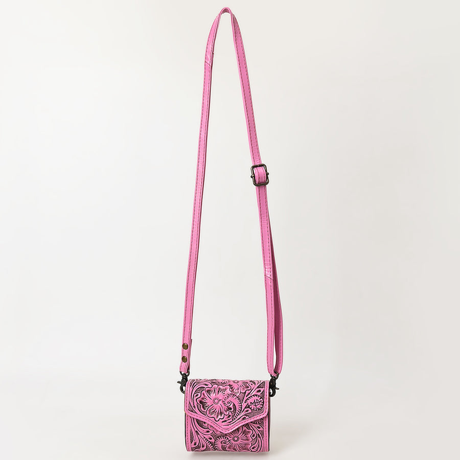 American Darling Hand Tooled Genuine Leather Western Wallet Bag – Compact Crossbody with Premium Craftsmanship for Everyday Use