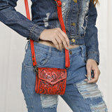 American Darling Wallet Hand Tooled Genuine Leather Women Bag Western Handbag Purse