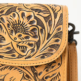 American Darling ADBG1448A Cell Phone Holder Hand Tooled Genuine Leather Women Bag Western Handbag Purse