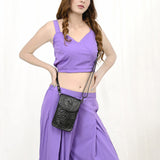 American Darling Cell Phone Holder Hand Tooled Genuine Leather Women Bag Western Handbag Purse