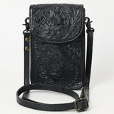 American Darling Cell Phone Holder Hand Tooled Genuine Leather Women Bag Western Handbag Purse