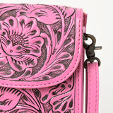 American Darling Cell Phone Holder Hand Tooled Genuine Leather Women Bag Western Handbag Purse