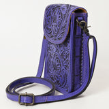 American Darling ADBG1448D Cell Phone Holder Hand Tooled Genuine Leather Women Bag Western Handbag Purse