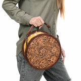 American Darling ADBG1449 Cross Body Hand Tooled Genuine Leather women bag western handbag purse