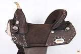 Hilason Western Horse Trail Barrel Racing American Leather Saddle Brown