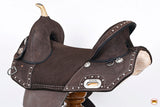 Hilason Western Horse Trail Barrel Racing American Leather Saddle Brown