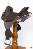 Hilason Western Horse Trail Barrel Racing American Leather Saddle Brown