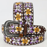 Beautifully Hand Tooled Genuine American Leather Belt Men and Women – by Hilason – Cowboy and equestrian accessories