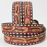 Beautifully Hand Tooled Genuine American Leather Belt Men and Women