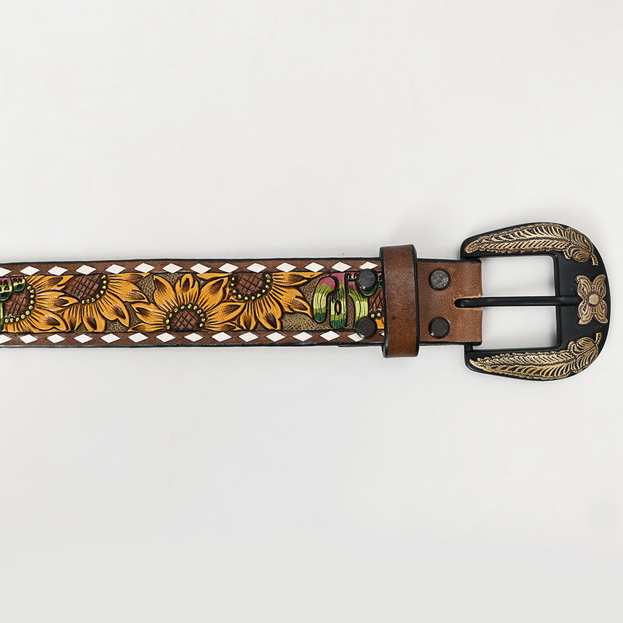 Beautifully Hand Tooled Genuine American Leather Belt Men and Women