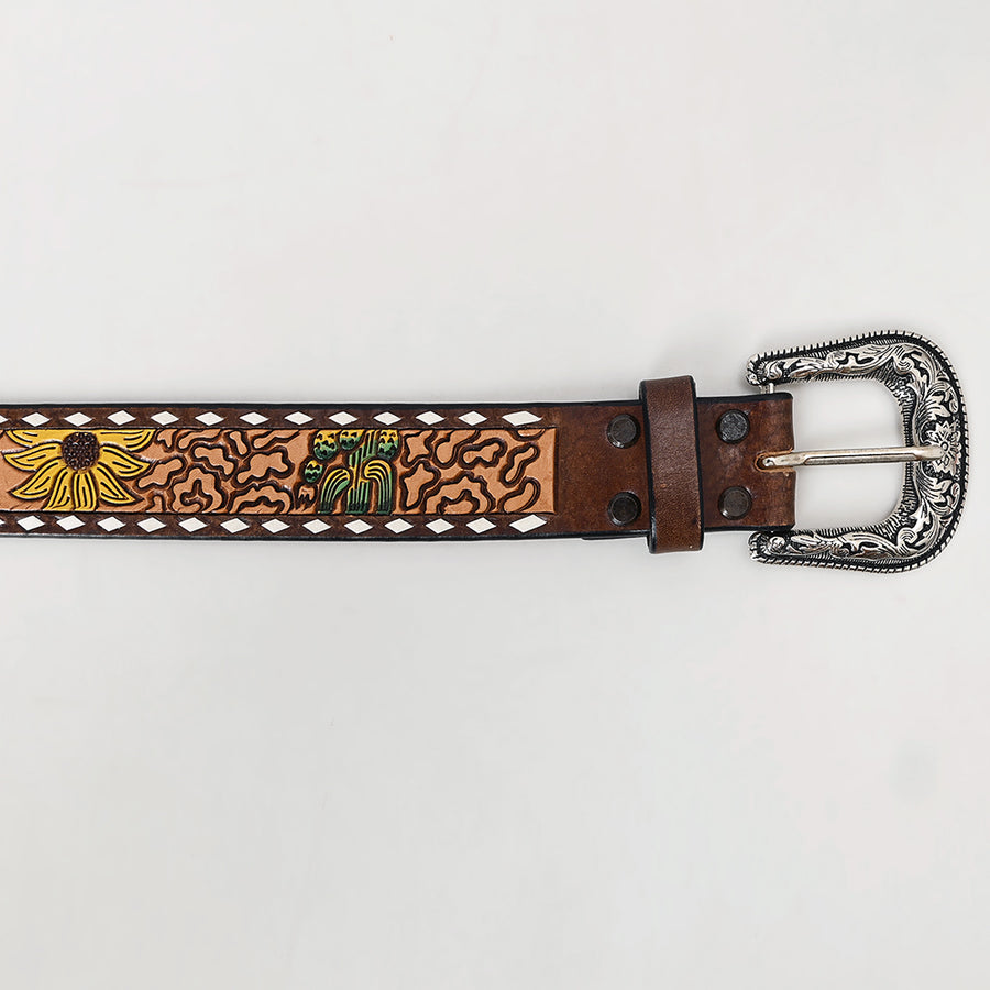 Beautifully Hand Tooled Genuine American Leather Belt Men and Women