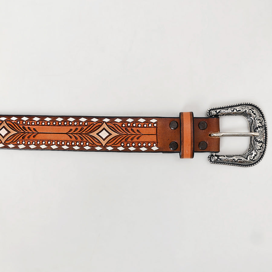 American Darling Belt Beautifully Hand Tooled Leather Unisex | Western Handcrafted