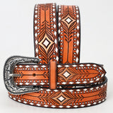 Beautifully Hand Tooled Genuine American Leather Belt Men and Women - Uhorse