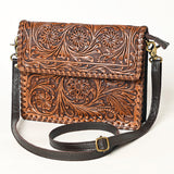 Ohlay Bags OHA119 Clutch Hand Tooled Genuine Leather Women Bag Western Handbag Purse