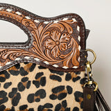 Ohlay Bags OHA113 Clutch Hand Tooled Hair-On Genuine Leather Women Bag Western Handbag Purse