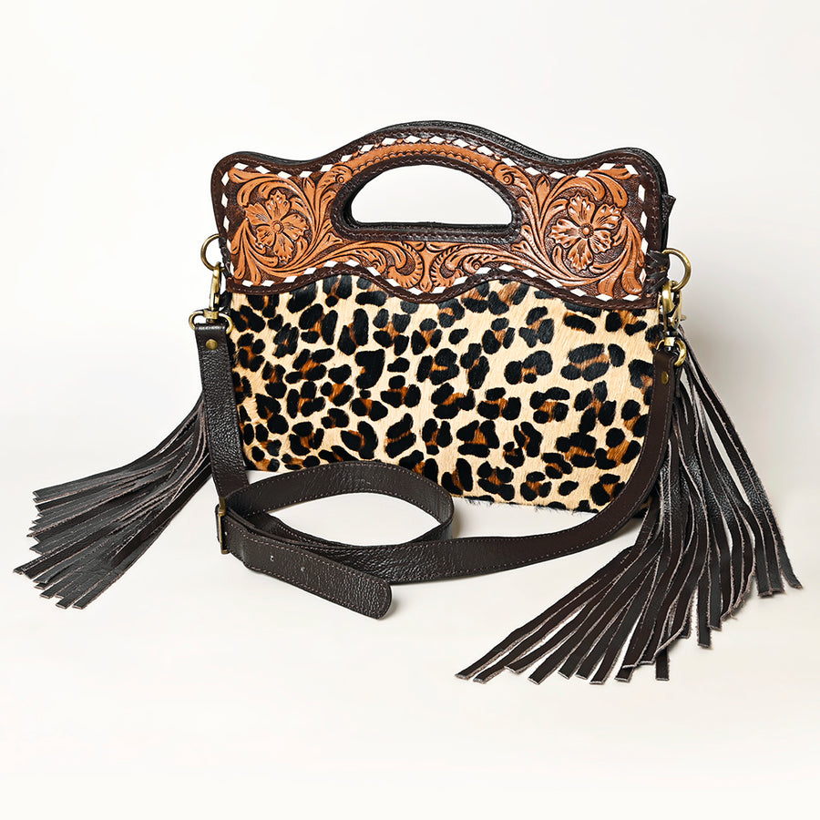 Ohlay Bags OHA113 Clutch Hand Tooled Hair-On Genuine Leather Women Bag by Hilason – Cowboy and equestrian accessories