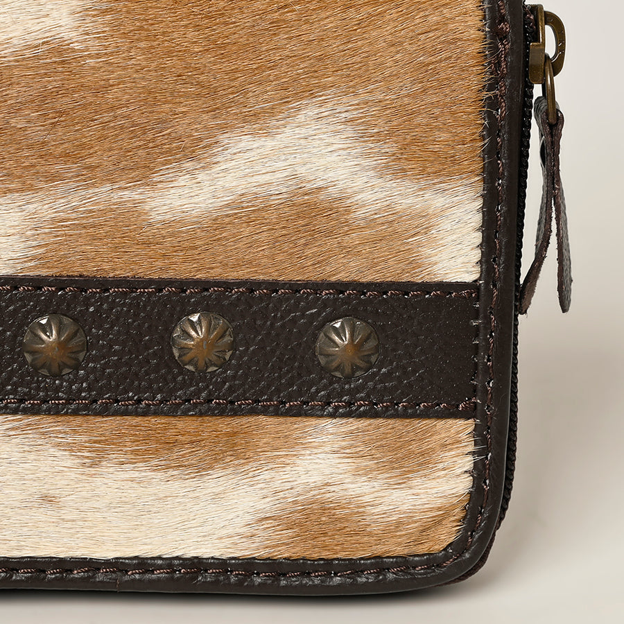 OHLAY Clutch Hair on Genuine Leather Western Women Bag Handbag Purse | Purses for Cute