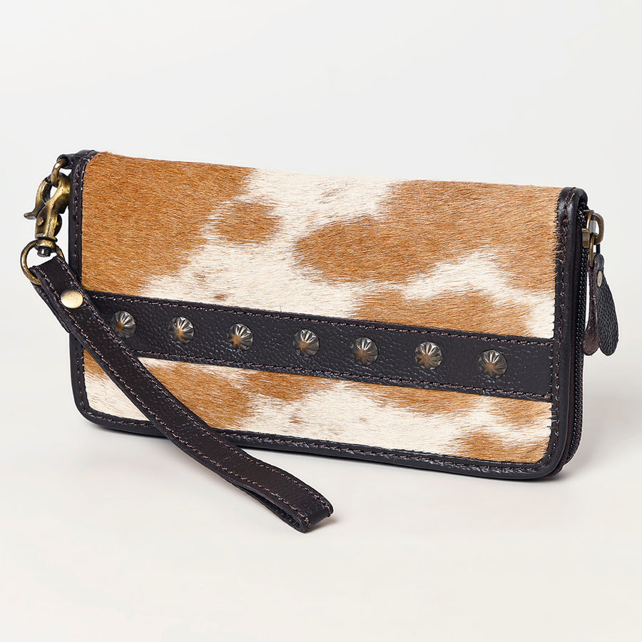 OHLAY OHA137 Clutch Hair-On Genuine Leather women bag western handbag by Hilason – Cowboy and equestrian accessories