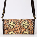 American Darling Clutch Hand Tooled Genuine Leather Women Bag Western Handbag Purse