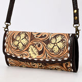 American Darling Adbga553 Clutch Hand Tooled Genuine Leather Women Bag Western Handbag Purse