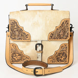 American Darling Briefcase Hand Tooled Hair on Genuine Leather Western Women Bag Handbag Purse | Travel Bags College Casual