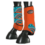 Hilason W. H. Riding Scalloped Hind/Rear Leg Protection Sports Boot by Hilason – Cowboy and equestrian accessories