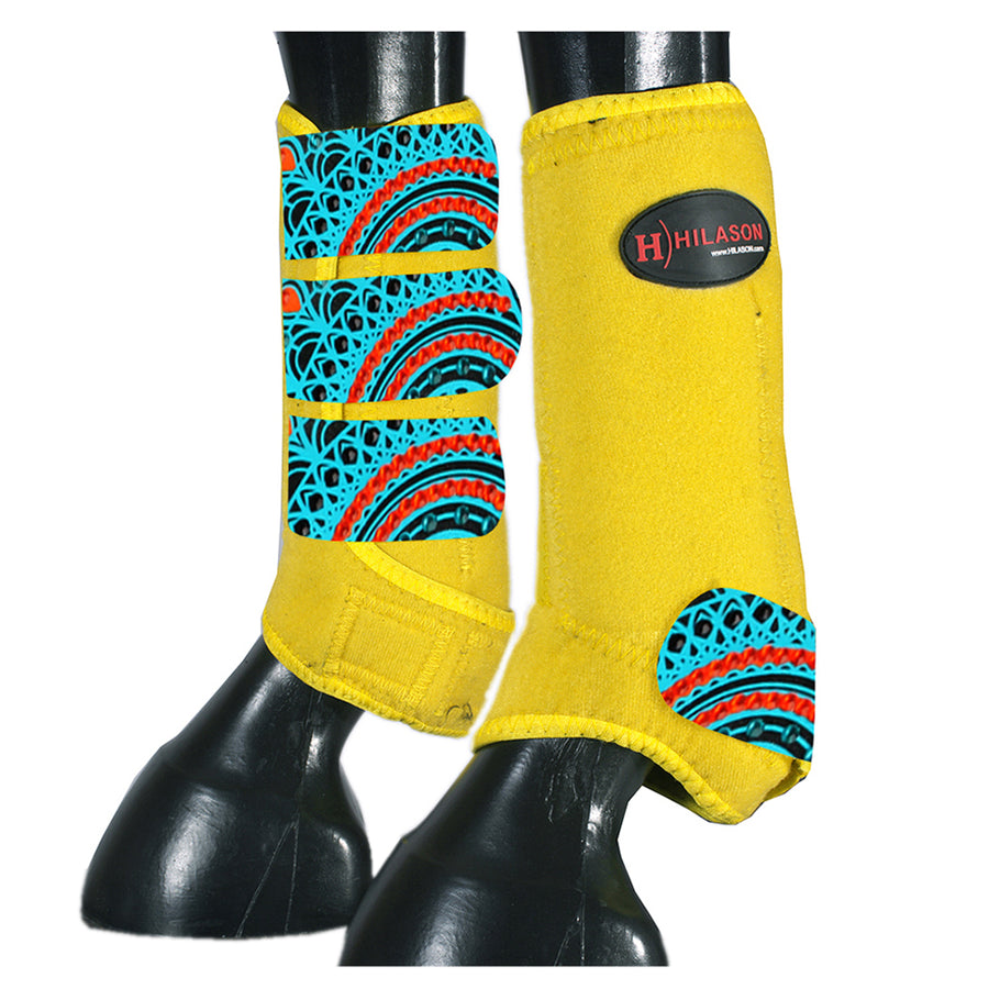 HILASON L M S H. Rear Hind Leg Sport Boots Printed Hind Rear Leg Boots by Hilason – Cowboy and equestrian accessories