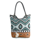 OHLAY OHV279 TOTE Upcycled Wool Upcycled Canvas Hair-on Genuine Leather women bag western handbag purse