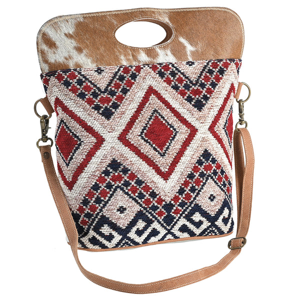 OHLAY OHV300 Cross Body Upcycled Wool Upcycled Canvas Hair-On Genuine by Hilason – Cowboy and equestrian accessories