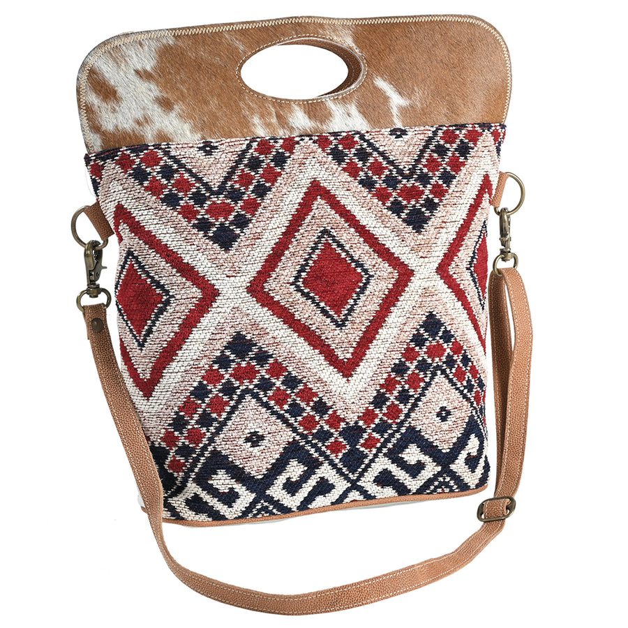 OHLAY OHV300 Cross Body Upcycled Wool Upcycled Canvas Hair-On Genuine by Hilason – Cowboy and equestrian accessories