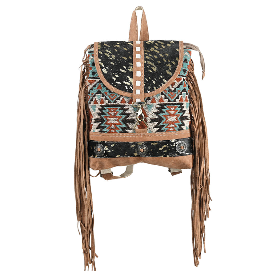 OHLAY OHV314 Backpack Upcycled Wool Upcycled Canvas Hair-On Genuine by Hilason – Cowboy and equestrian accessories