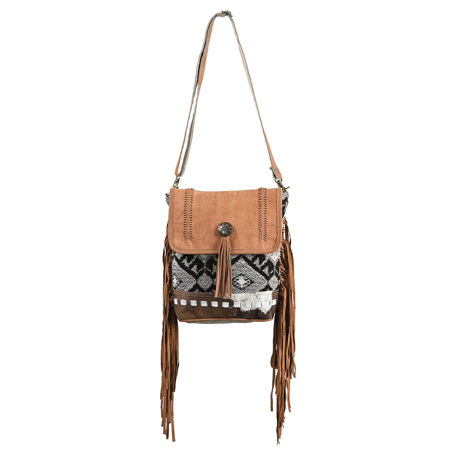 OHLAY OHV317 Cross Body Upcycled Wool Upcycled Canvas Hair-On Genuine by Hilason – Cowboy and equestrian accessories