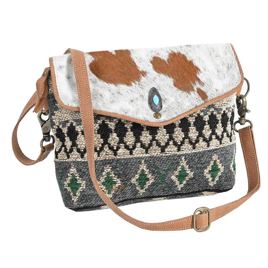 Ohlay Bags OHV319 Envelope Upcycled Wool Hair-On Genuine Leather Women by Hilason – Cowboy and equestrian accessories