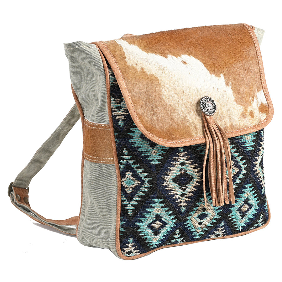 OHLAY OHV320 Backpack Upcycled Wool Upcycled Canvas Hair-On Genuine by Hilason – Cowboy and equestrian accessories