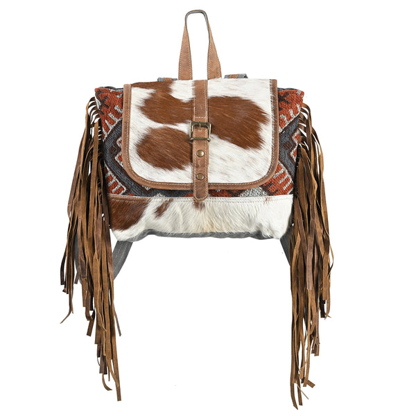 OHLAY OHV336 Backpack Upcycled Wool Upcycled Canvas Hair-On Genuine by Hilason – Cowboy and equestrian accessories