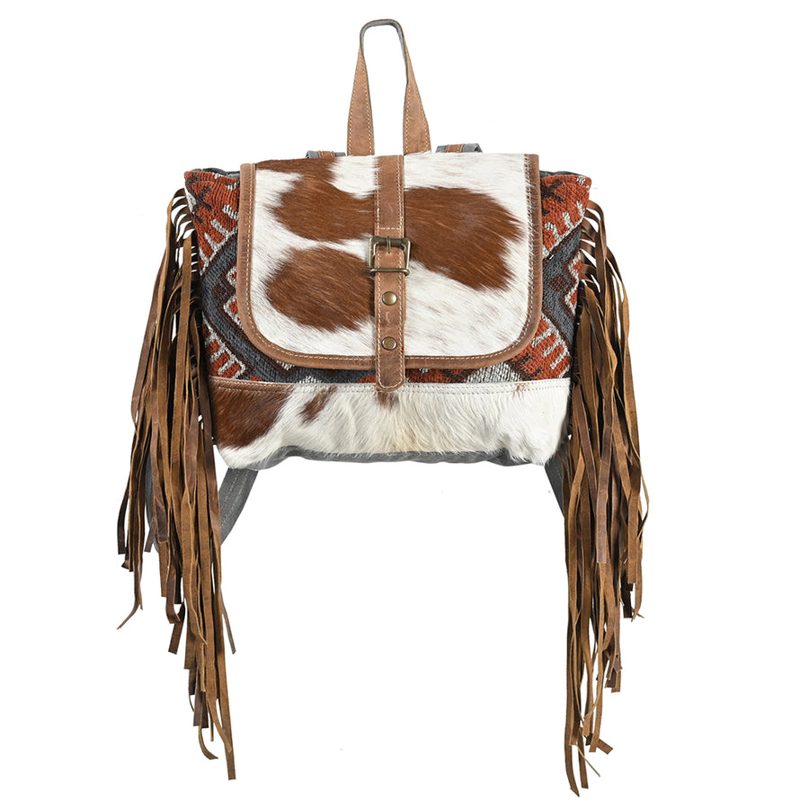 OHLAY OHV336 Backpack Upcycled Wool Upcycled Canvas Hair-On Genuine by Hilason – Cowboy and equestrian accessories