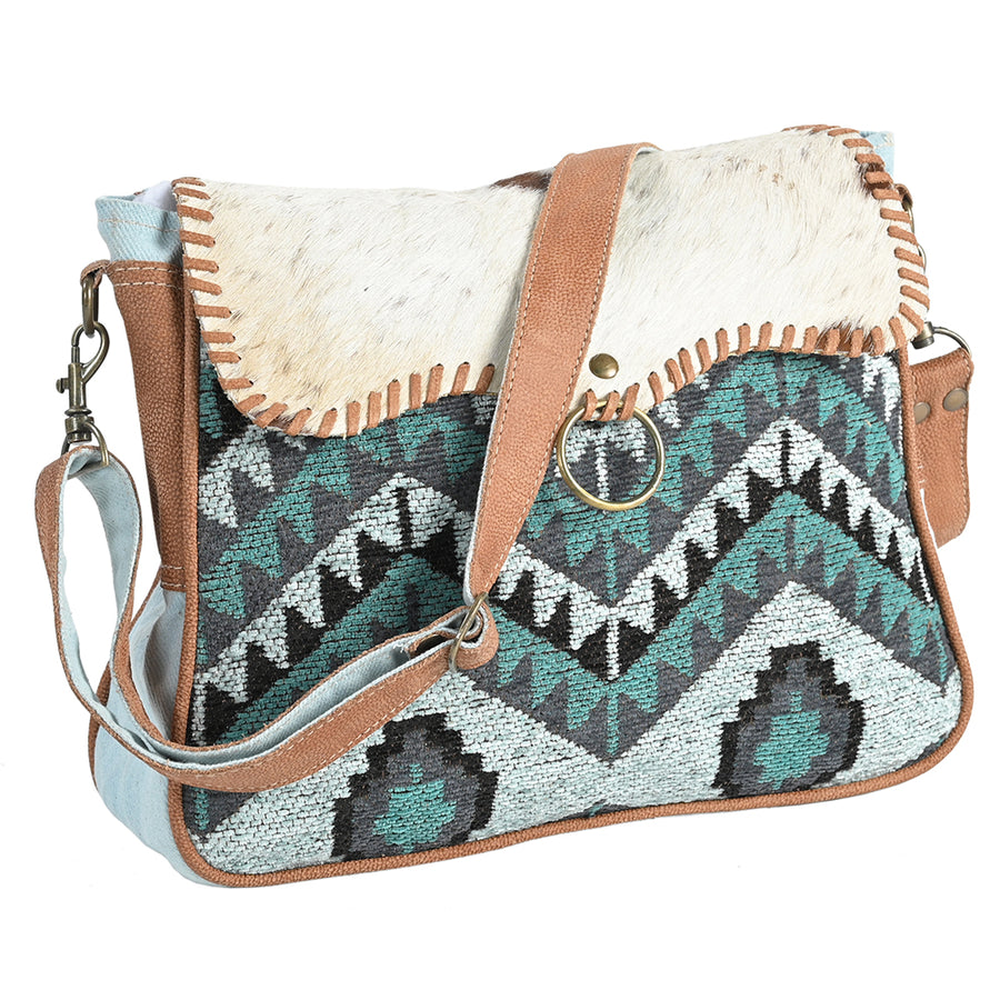 OHLAY OHV337 Cross Body Upcycled Wool Upcycled Canvas Hair-On Genuine by Hilason – Cowboy and equestrian accessories