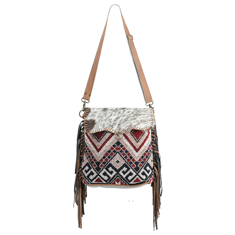 OHLAY OHV338 Cross Body Upcycled Wool Upcycled Canvas Hair-On Genuine by Hilason – Cowboy and equestrian accessories