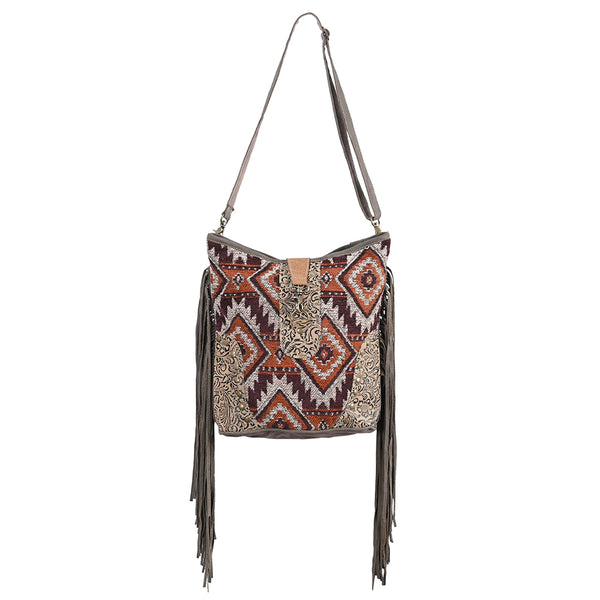 OHLAY OHV342 Cross Body Embossed Upcycled Wool Upcycled Canvas Genuine by Hilason – Cowboy and equestrian accessories