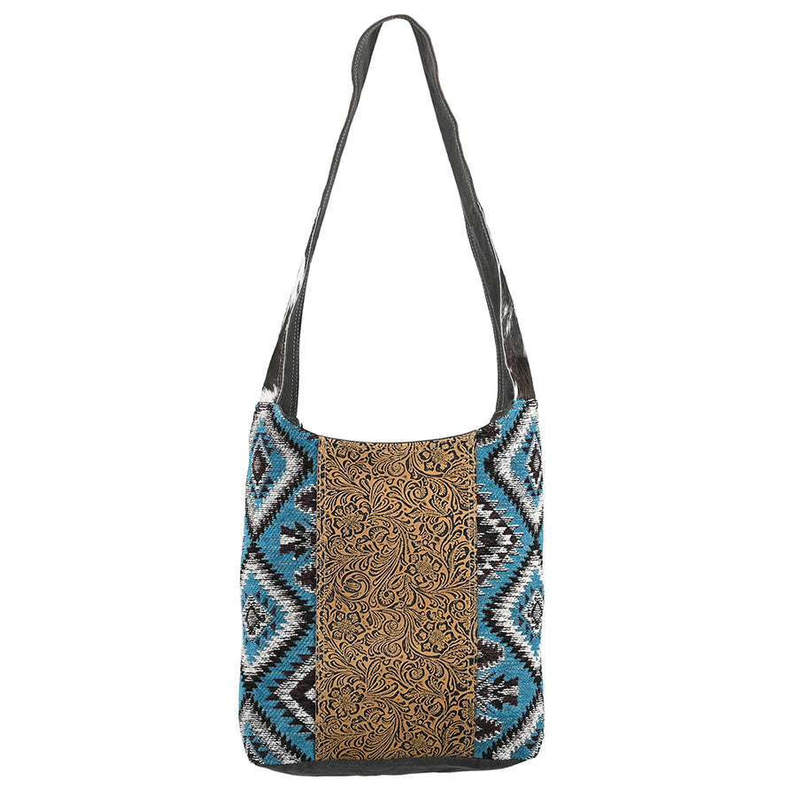 OHLAY OHV347 Cross Body Embossed Upcycled Wool Upcycled Canvas Genuine by Hilason – Cowboy and equestrian accessories