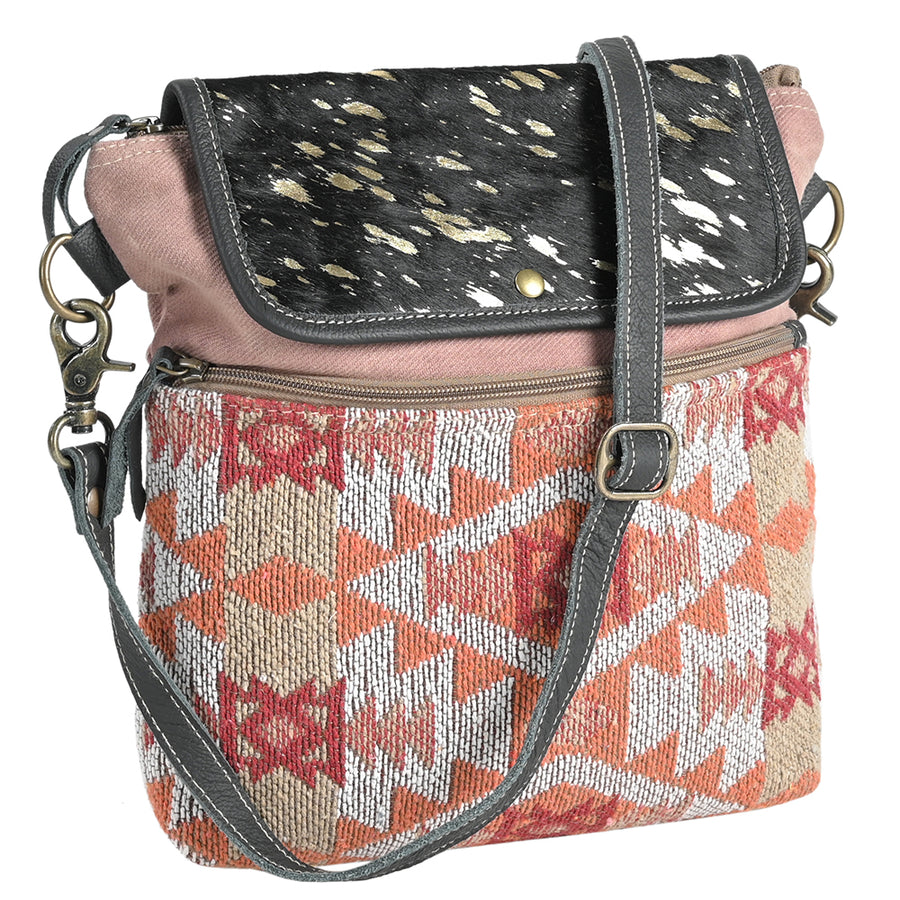 OHLAY OHV351 Cross Body Upcycled Wool Upcycled Canvas Hair-On Genuine by Hilason – Cowboy and equestrian accessories