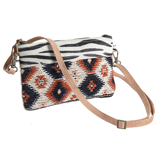 Ohlay Bags OHV356 Small Crossbody Upcycled Wool Hair-On Genuine by Hilason – Cowboy and equestrian accessories