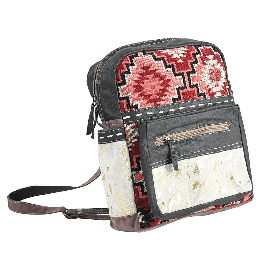 OHLAY OHV361 Backpack Upcycled Wool Upcycled Canvas Hair-On Genuine by Hilason – Cowboy and equestrian accessories