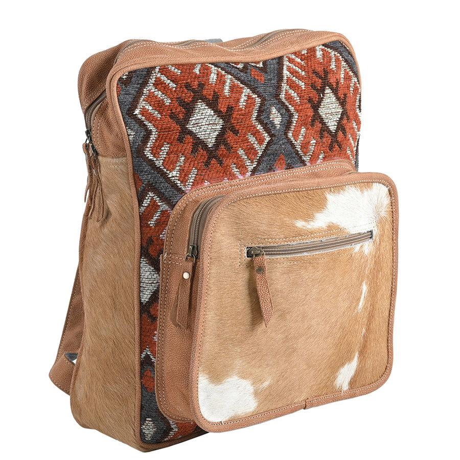 OHLAY OHV362 Backpack Upcycled Wool Upcycled Canvas Hair-On Genuine by Hilason – Cowboy and equestrian accessories