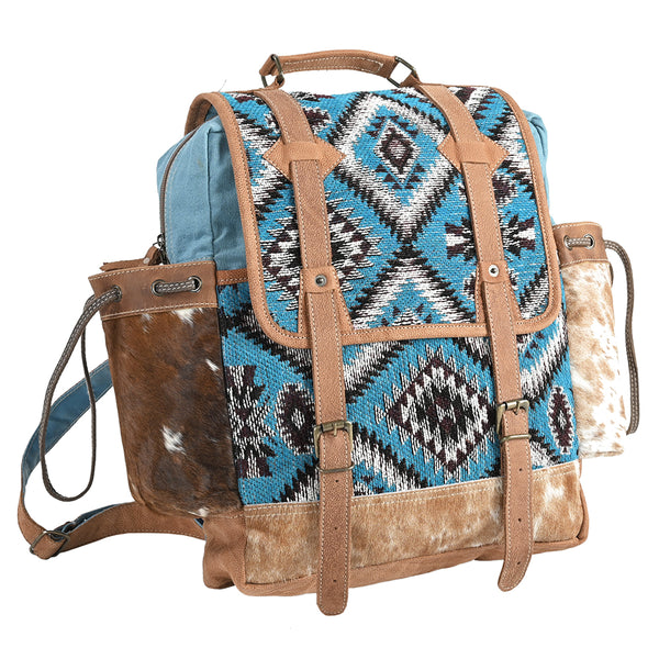 OHLAY OHV371 Backpack Upcycled Wool Upcycled Canvas Hair-On Genuine by Hilason – Cowboy and equestrian accessories